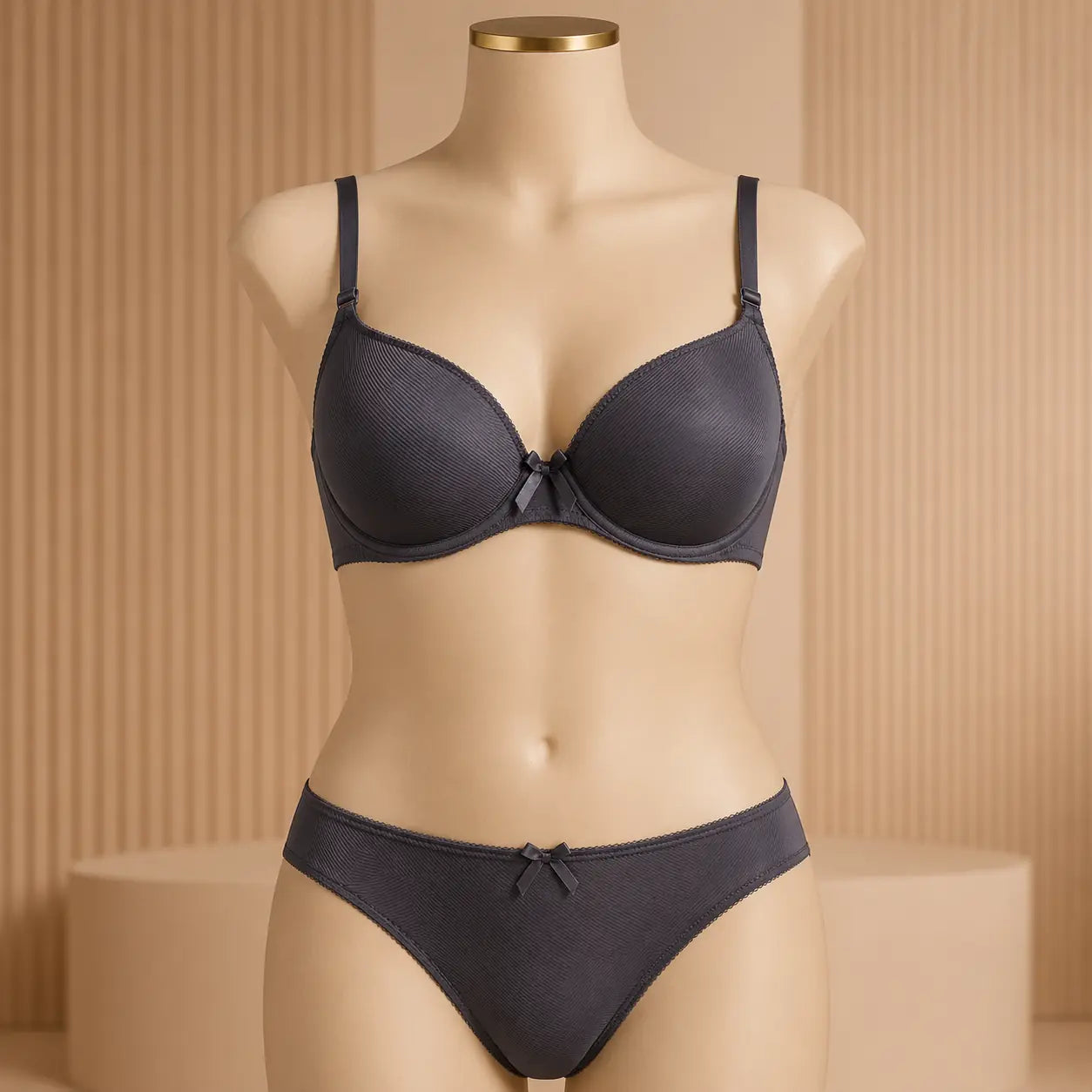 The Ribbed Seamless Bra & Panty Set