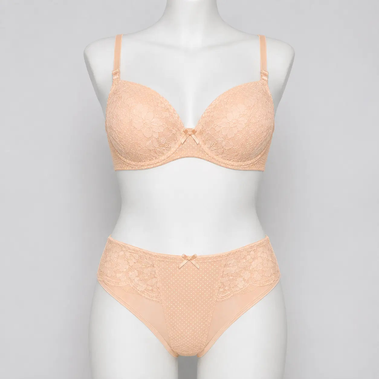 Swiss Dot Lace Underwire Bra & Panty Set