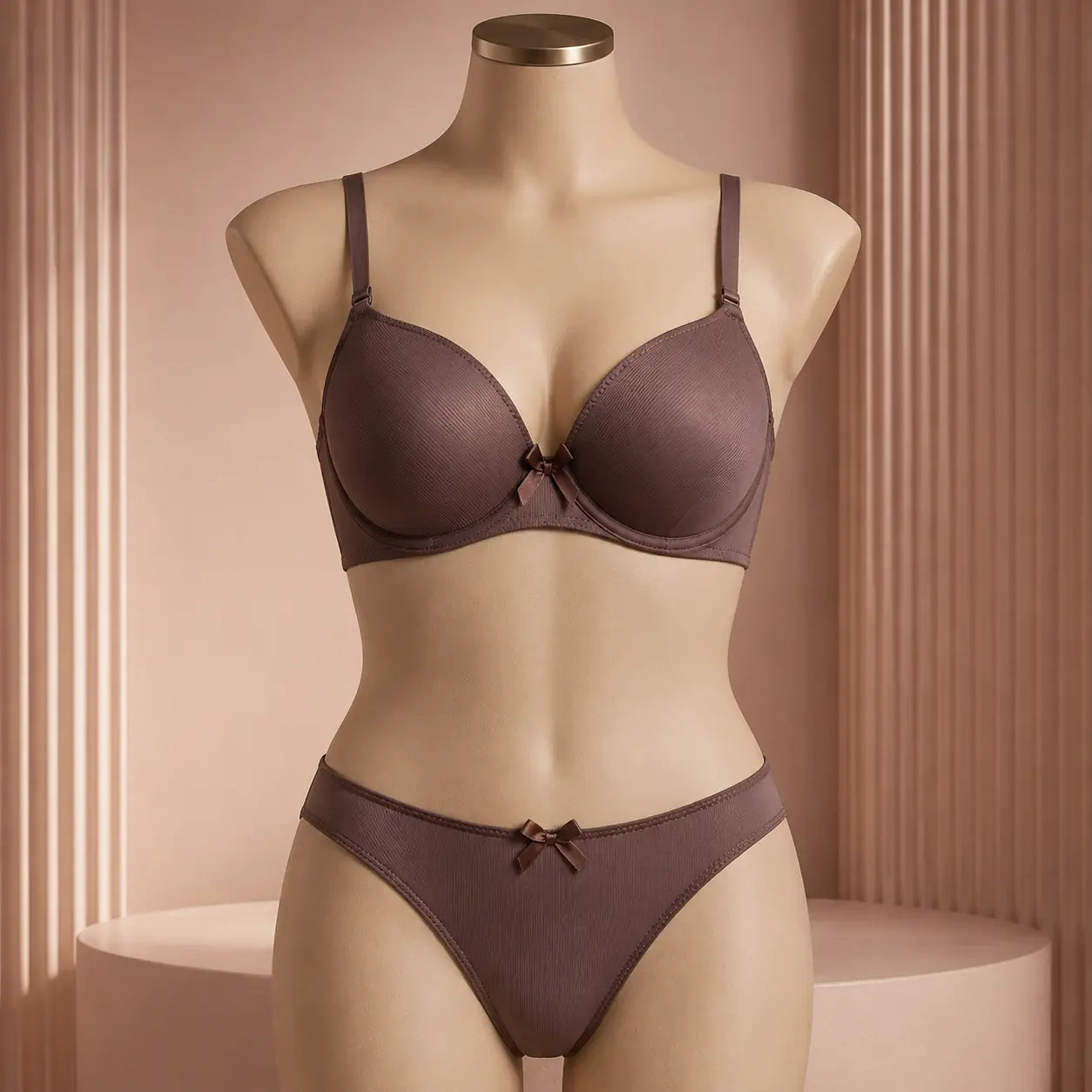 The Ribbed Seamless Bra & Panty Set