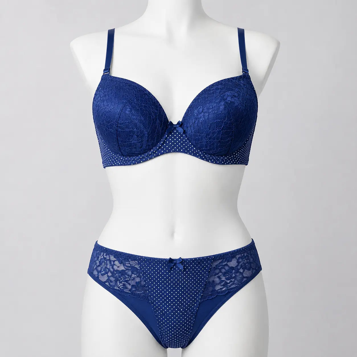 Swiss Dot Lace Underwire Bra & Panty Set