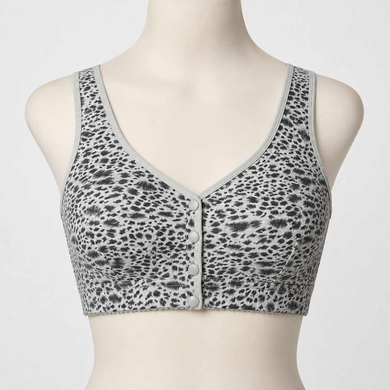 The Front-Snap Wild Print Bralette