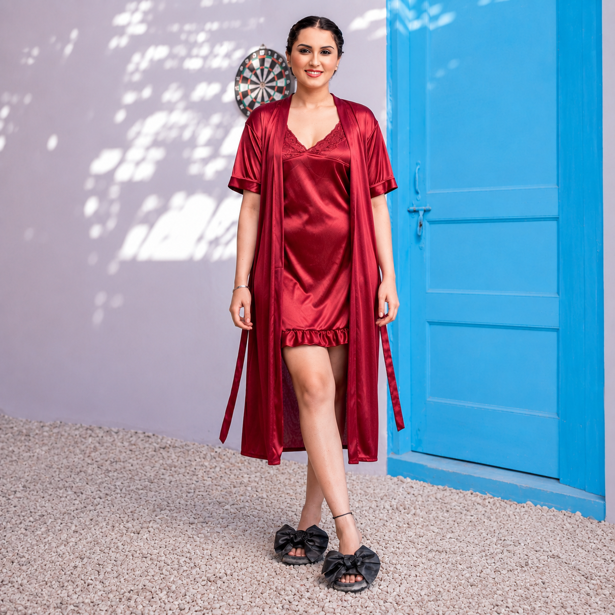 Midnight Allure- 4 Pieces Nightwear Set